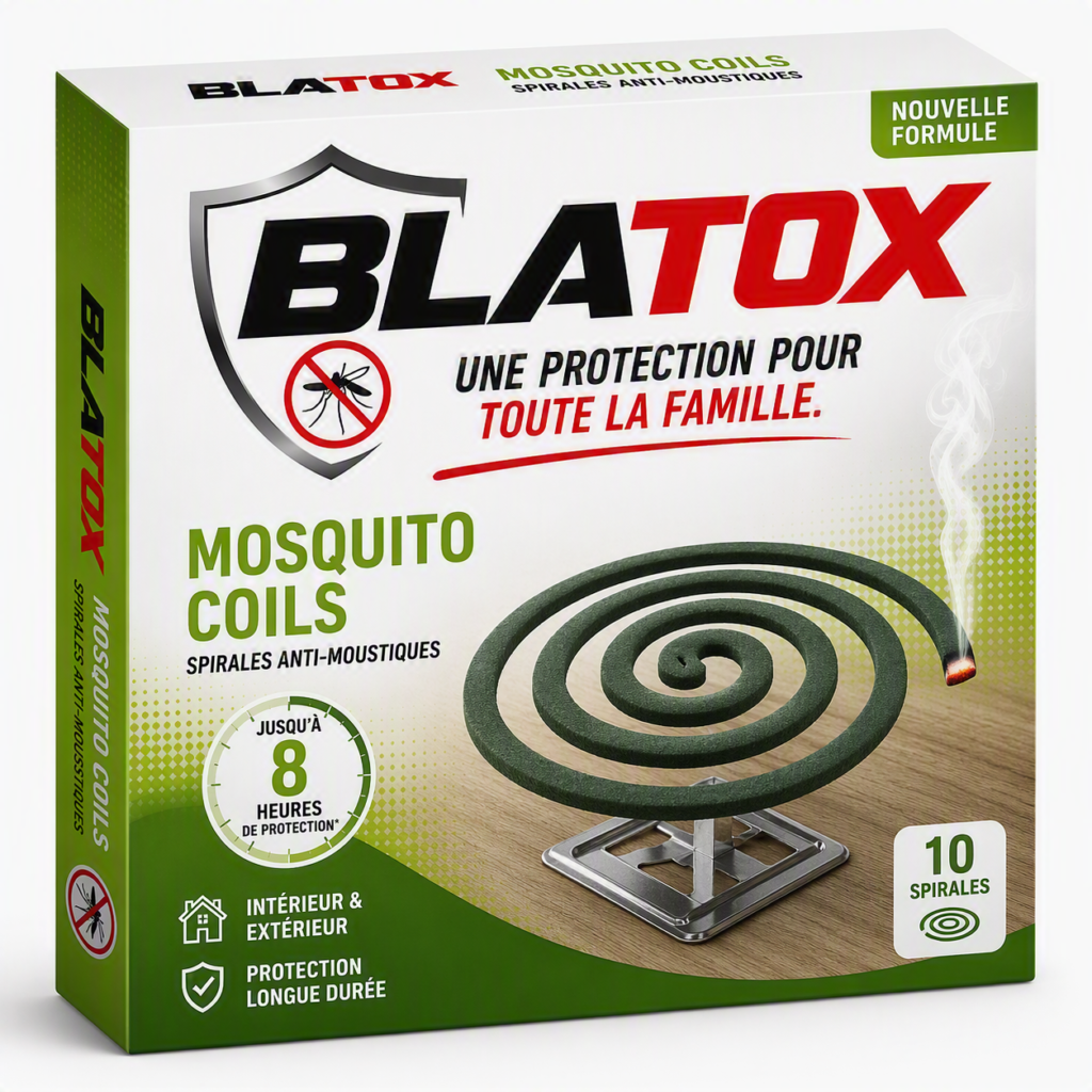 Spirales anti-moustiques Blatox pour une protection durable contre les moustiques