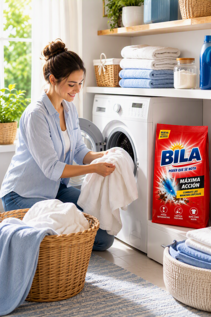 Bila laundry detergent supporting everyday laundry care routines within Amalthe's consumer brand portfolio, delivering cleaning performance for households and families.